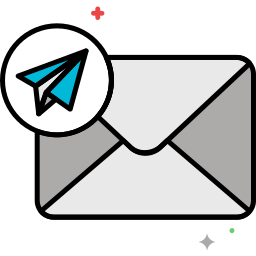 email icon with flying envelope